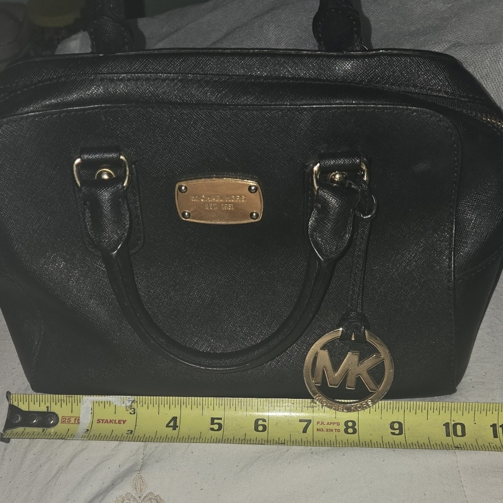 Michael Kors Black Satchel with Gold Accents - Picture 6 of 12